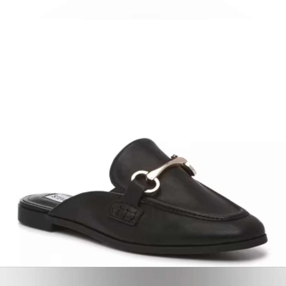 Steve Madden Women's Clapton Black Leather Slip-on Causal Mule Size 8